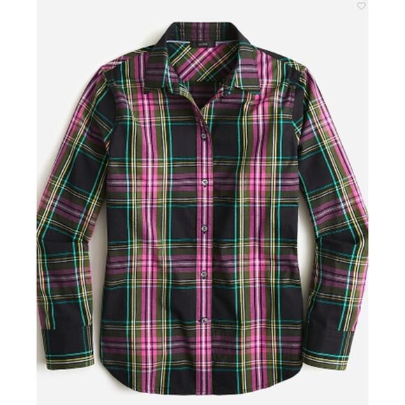 J. Crew Tops - NWT J. Crew Slim-fit Button Down Shirt in Pink Stewart Tartan Size 6